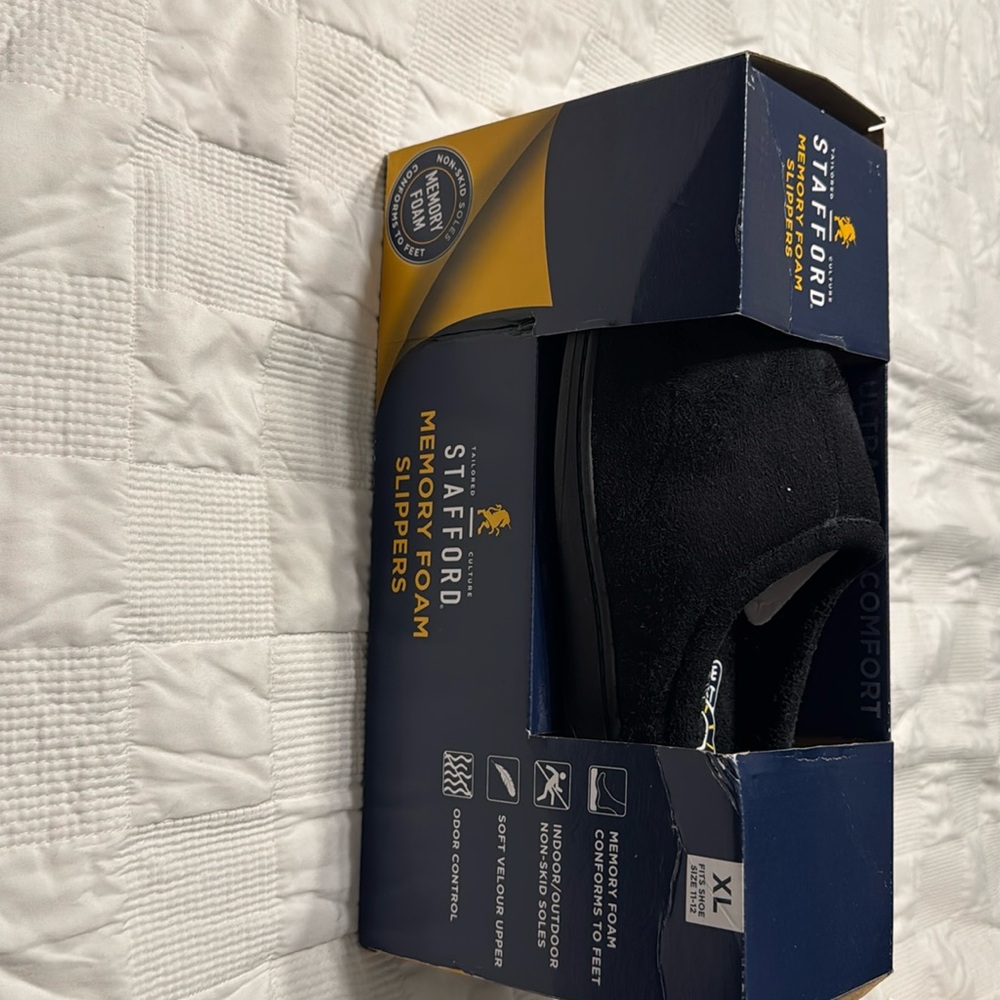 Stafford memory foam slippers
